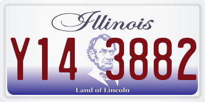IL license plate Y143882
