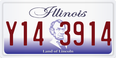 IL license plate Y143914
