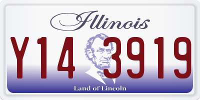IL license plate Y143919