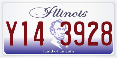 IL license plate Y143928