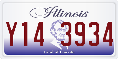 IL license plate Y143934
