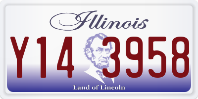IL license plate Y143958