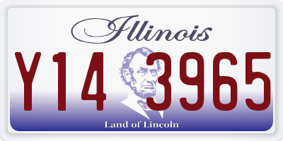 IL license plate Y143965