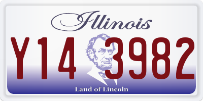 IL license plate Y143982