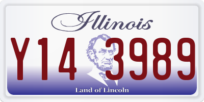 IL license plate Y143989