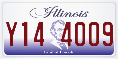 IL license plate Y144009