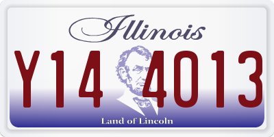 IL license plate Y144013