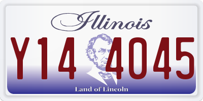 IL license plate Y144045
