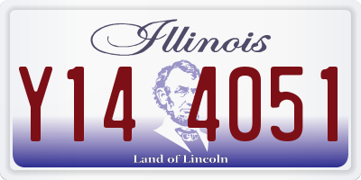 IL license plate Y144051