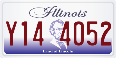 IL license plate Y144052