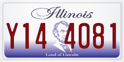 IL license plate Y144081