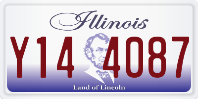 IL license plate Y144087