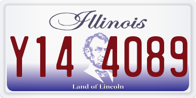 IL license plate Y144089