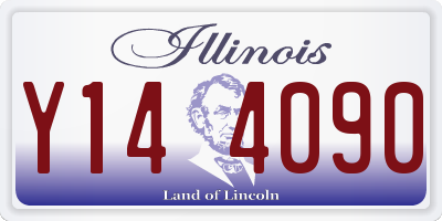 IL license plate Y144090