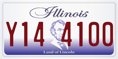 IL license plate Y144100