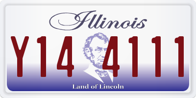 IL license plate Y144111