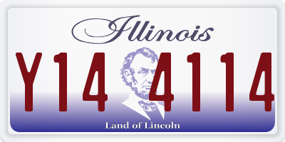 IL license plate Y144114