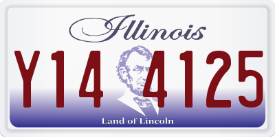 IL license plate Y144125