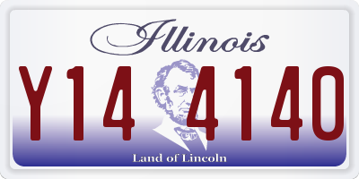 IL license plate Y144140