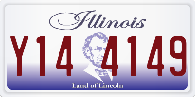 IL license plate Y144149