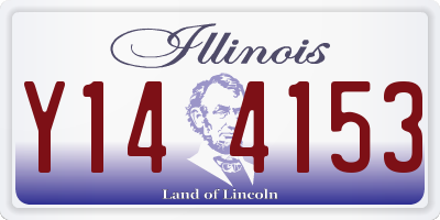 IL license plate Y144153