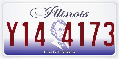 IL license plate Y144173