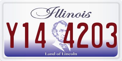 IL license plate Y144203