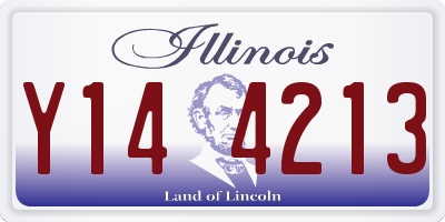 IL license plate Y144213