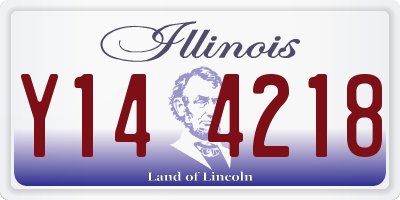 IL license plate Y144218