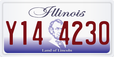 IL license plate Y144230