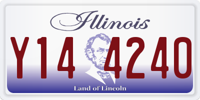 IL license plate Y144240