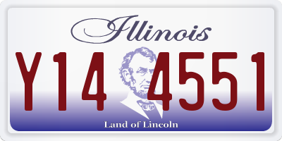 IL license plate Y144551