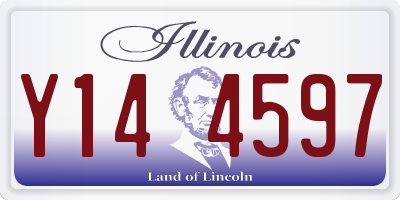 IL license plate Y144597