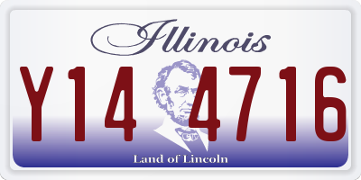 IL license plate Y144716