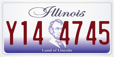 IL license plate Y144745
