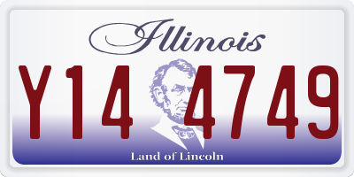 IL license plate Y144749