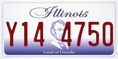 IL license plate Y144750