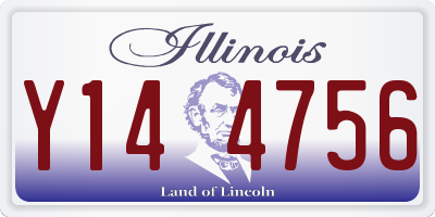 IL license plate Y144756