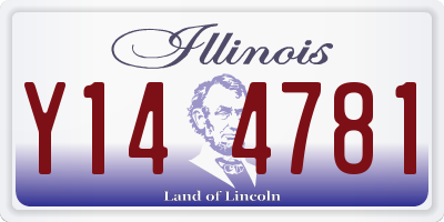 IL license plate Y144781