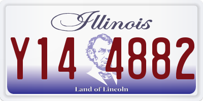 IL license plate Y144882