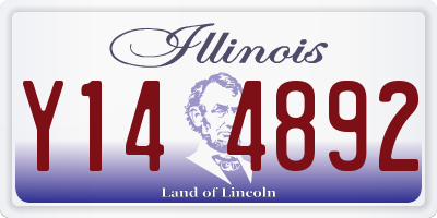 IL license plate Y144892