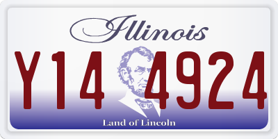 IL license plate Y144924