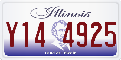 IL license plate Y144925