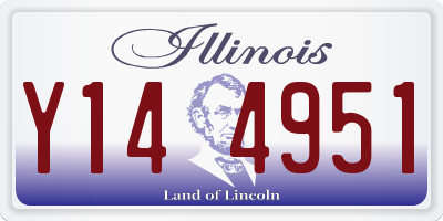 IL license plate Y144951