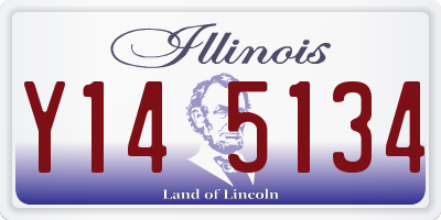 IL license plate Y145134