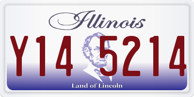IL license plate Y145214