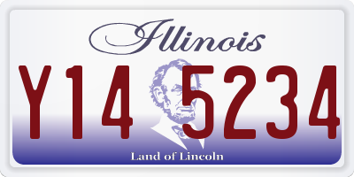 IL license plate Y145234