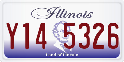 IL license plate Y145326