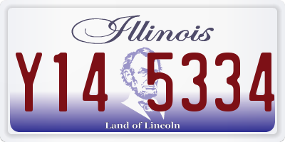 IL license plate Y145334