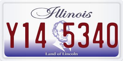 IL license plate Y145340